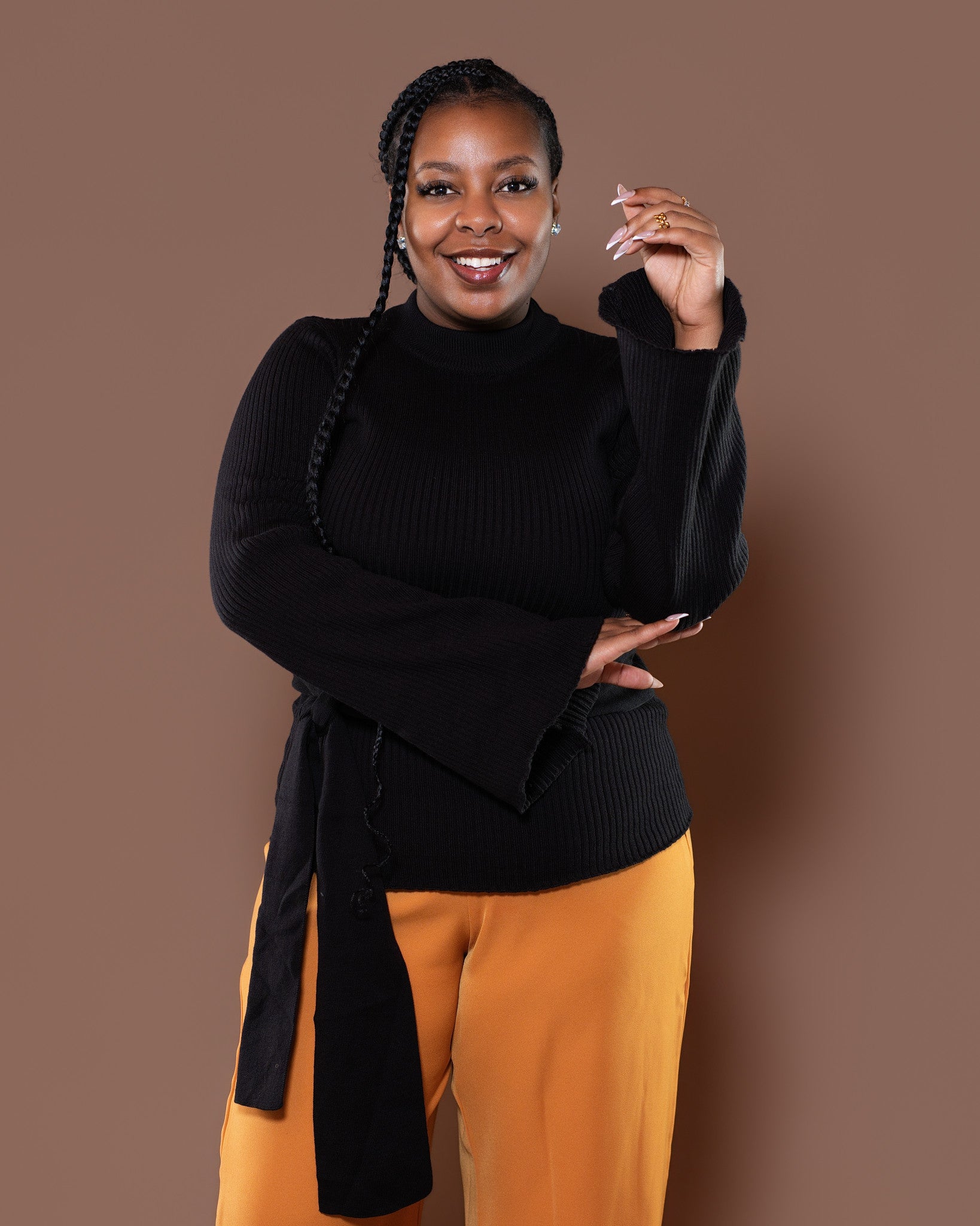 Aura Knit Top in Black